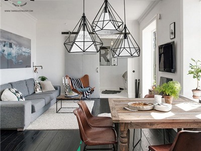 Decor trang trí quán cafe, nhà cửa với đèn thả trần phong cách Châu Âu